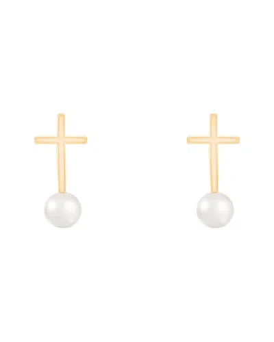 SPLENDID PEARLS SPLENDID PEARLS 14K 5-5.5MM PEARL DROP EARRINGS
