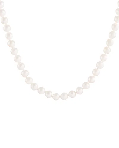 Splendid Pearls 14k 5-6mm Akoya Pearl Necklace In Neutral