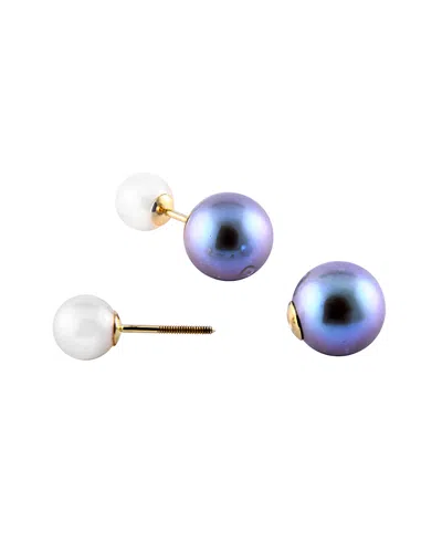 Splendid Pearls 14k 5-8mm Pearl Earrings