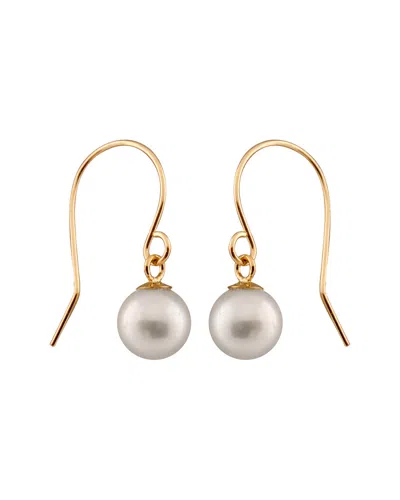 Splendid Pearls 14k 6-6.5mm Pearl Drop Earrings