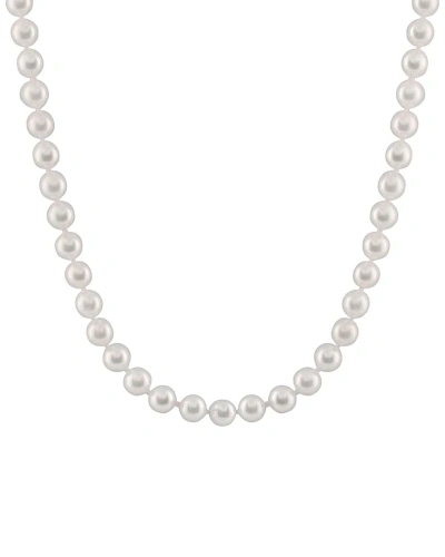 Splendid Pearls 14k 6-7mm Akoya Pearl Necklace In White