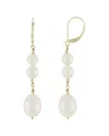 Splendid Pearls 14k 6mm And 10mm Pearl Earrings