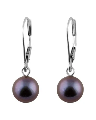Splendid Pearls 14k 7-7.5mm Pearl Drop Earrings In Metallic