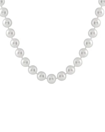 Splendid Pearls 14k 7-8mm Akoya Pearl Necklace In White