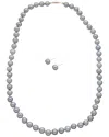 Splendid Pearls 14k 7-8mm Earring & Necklace Set