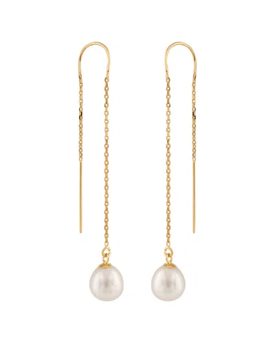SPLENDID PEARLS SPLENDID PEARLS 14K 7.5-8MM PEARL DROP EARRINGS