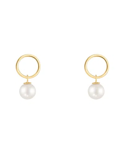 Splendid Pearls 14k 7-7.5mm Pearl Dangle Earrings