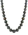 Splendid Pearls 14k 8-11mm Tahitian Pearl Necklace