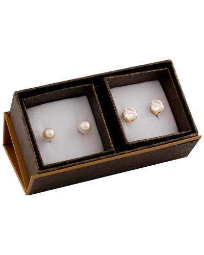 Splendid Pearls 14k 8-8.5mm Freshwater Pearl Set Of Studs