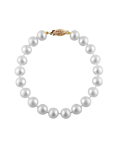 Splendid Pearls 14k 8-8.5mm Freshwater Pearl Bracelet In White