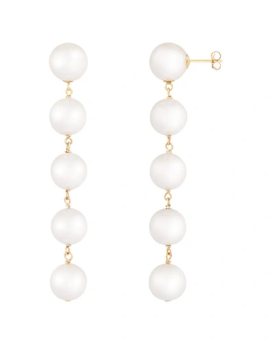Splendid Pearls 14k 8-9mmmm Pearl Earrings In White
