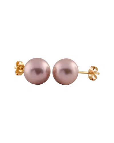 Splendid Pearls 14k 8-8.5mm Pearl Drop Earrings In Pink