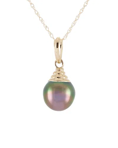 Splendid Pearls 14k 9-10mm Tahitian Pearl Necklace