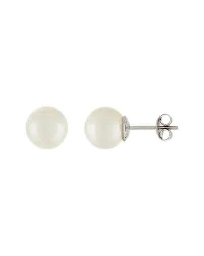 Splendid Pearls 14k 9-10mm South Sea Pearl Studs In Transparent