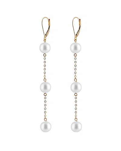 Splendid Pearls 14k Freshwater Pearl Drop Earrings