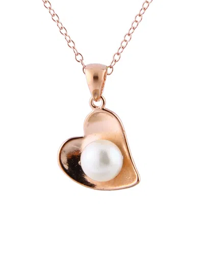 Splendid Pearls 14k Rose Gold Vermeil 8-8.5mm Freshwater Pearl Necklace