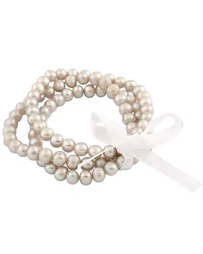 Splendid Pearls 6-7mm Freshwater Pearl Stretch Bracelet Set