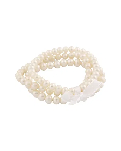 Splendid Pearls 6-7mm Freshwater Pearl Set Of 3 Bracelets In Blue