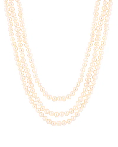 Splendid Pearls 7-8mm Freshwater Pearl Endless 80in Necklace In Neutral
