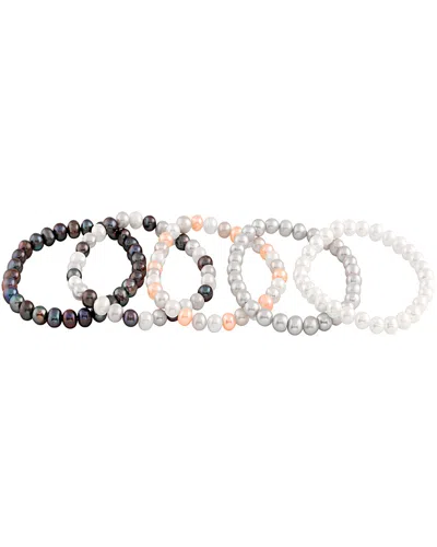 Splendid Pearls 9-10mm Pearl Bracelet Set