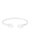 Splendid Pearls Freshwater Pearl Cuff Bracelet In White