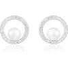 Splendid Pearls Freshwater Pearl Stud Earrings In White