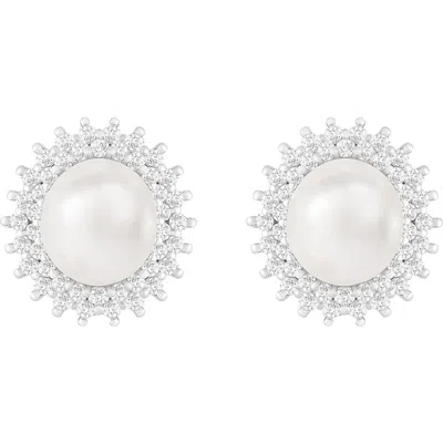 Splendid Pearls Freshwater Pearl Stud Earrings In White
