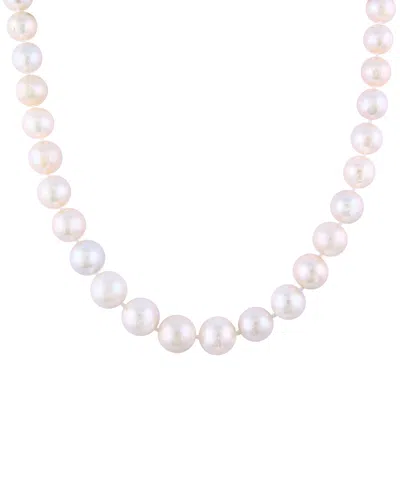 Splendid Pearls Freshwater Pearls Rhodium Plated 12-15mm Freshwater Pearl Necklace
