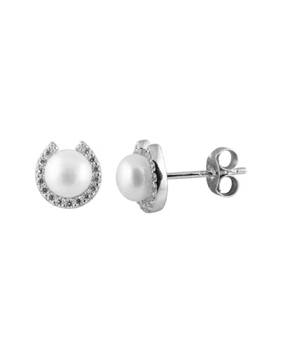 Splendid Pearls Plated 5-5.5mm Pearl Drop Earrings