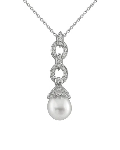 SPLENDID PEARLS SPLENDID PEARLS PLATED 8-8.5MM PEARL NECKLACE