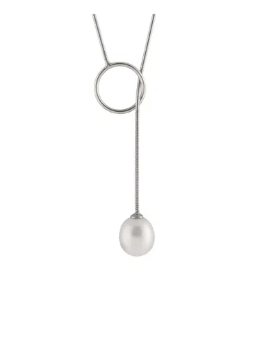 Splendid Pearls Plated Silver 7.5-8mm Freshwater Pearl Necklace