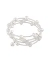 Splendid Pearls Rhodium Plated 6-7mm Freshwater Pearl Bracelet