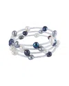 Splendid Pearls Rhodium Plated 7-8mm Pearl Bracelet