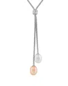Splendid Pearls Rhodium Plated 7-8mm Pearl Necklace