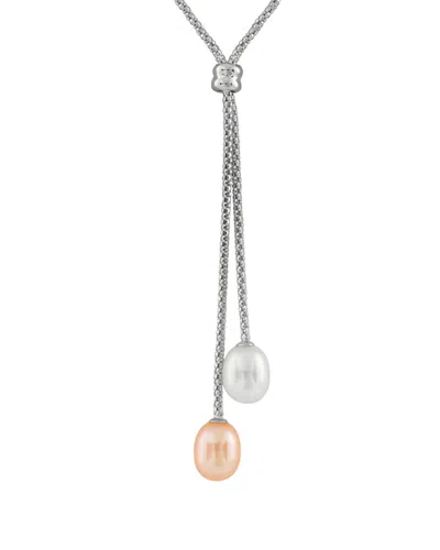 Splendid Pearls Rhodium Plated 7-8mm Pearl Necklace
