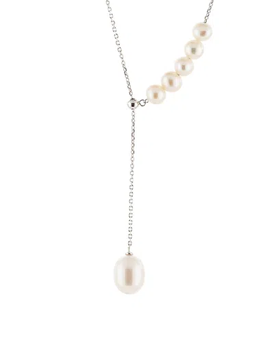 Splendid Pearls Rhodium Plated 8-8.5mm Pearl Necklace