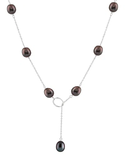 Splendid Pearls Rhodium Plated 8-9mm Freshwater Pearl Pendant