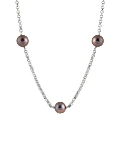 Splendid Pearls Rhodium Plated 8.5-9mm Pearl Necklace