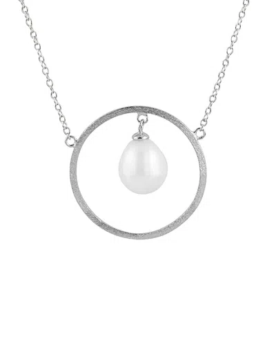 Splendid Pearls Rhodium Plated 8-8.5mm Pearl Necklace