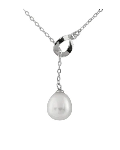Splendid Pearls Rhodium Plated 8-9mm Freshwater Pearl Necklace
