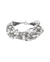 Splendid Pearls Rhodium Plated Silver 6-7mm Freshwater Pearl Bracelet