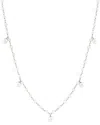 Splendid Pearls Rhodium Plated Silver 6-7mm Freshwater Pearl Necklace