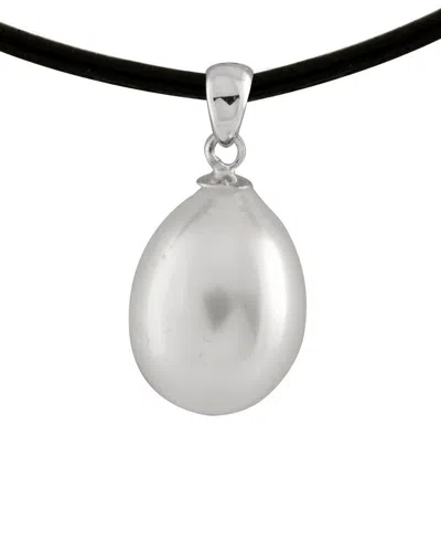 Splendid Pearls Rhodium Plated Silver 7-8mm Freshwater Pearl Necklace In Metallic