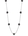 Splendid Pearls Rhodium Plated Silver 8-8.5mm Pearl Necklace