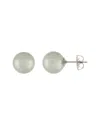 Splendid Pearls Silver 10-11mm Pearl Earrings