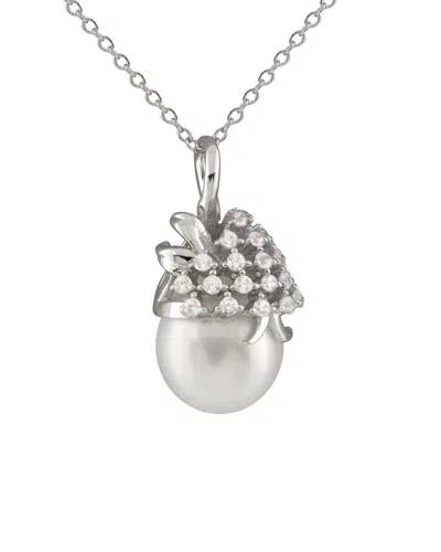 Splendid Pearls Silver 10-10.5mm Cultured Freshwater Pearl Necklace