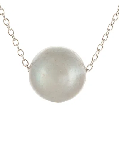 Splendid Pearls Silver 10-11mm Freshwater Pearl Pendant Necklace