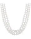 Splendid Pearls Silver 10mm Pearl Necklace In White