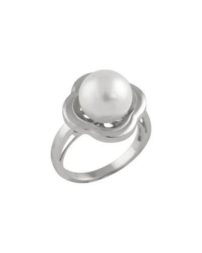 Splendid Pearls Silver 10mm Pearl Ring In Metallic