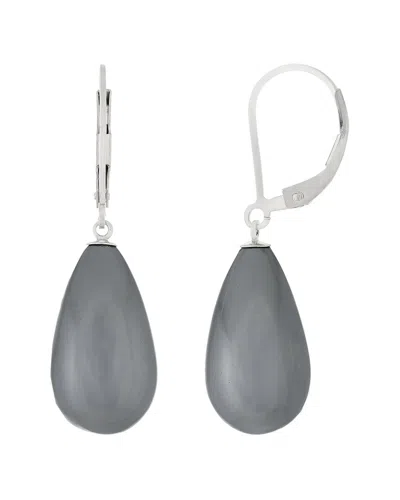 Splendid Pearls Silver 10x18mm Pearl Earrings